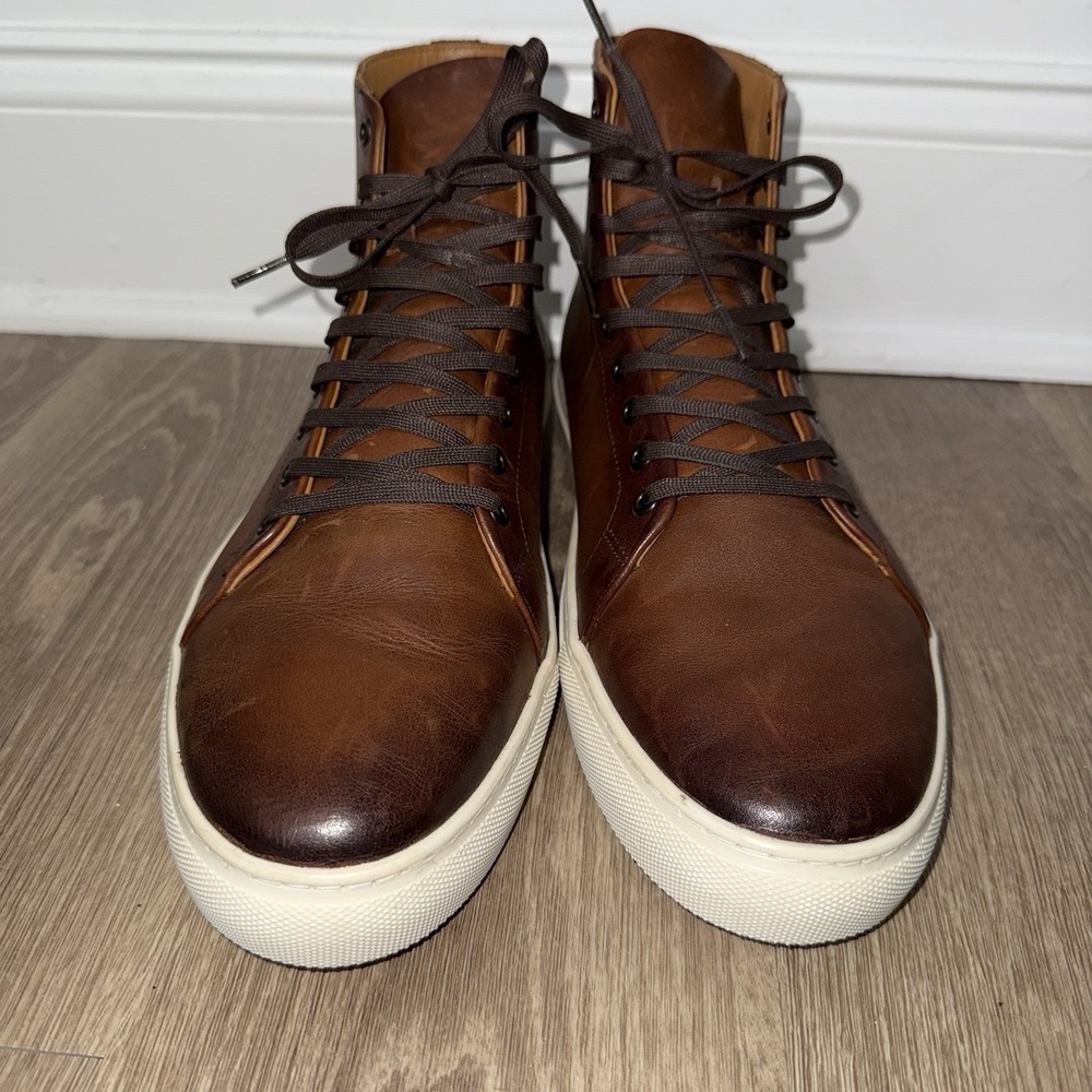 Thursday Boot Co Premier High Top Shoes Sneakers Men's 13 Light Brown Leather - Picture 2 of 10